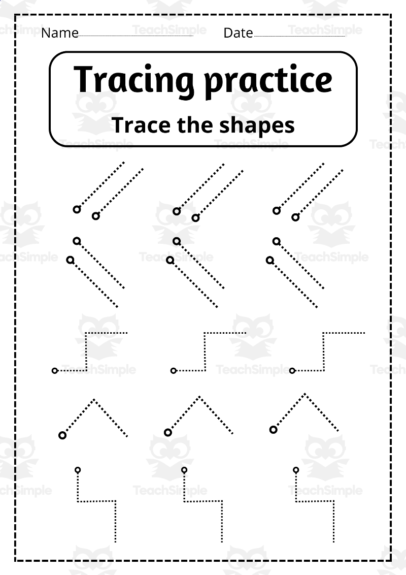 Shape Tracing Sheets Basic Shapes Tracing Trace Lines And Shapes 