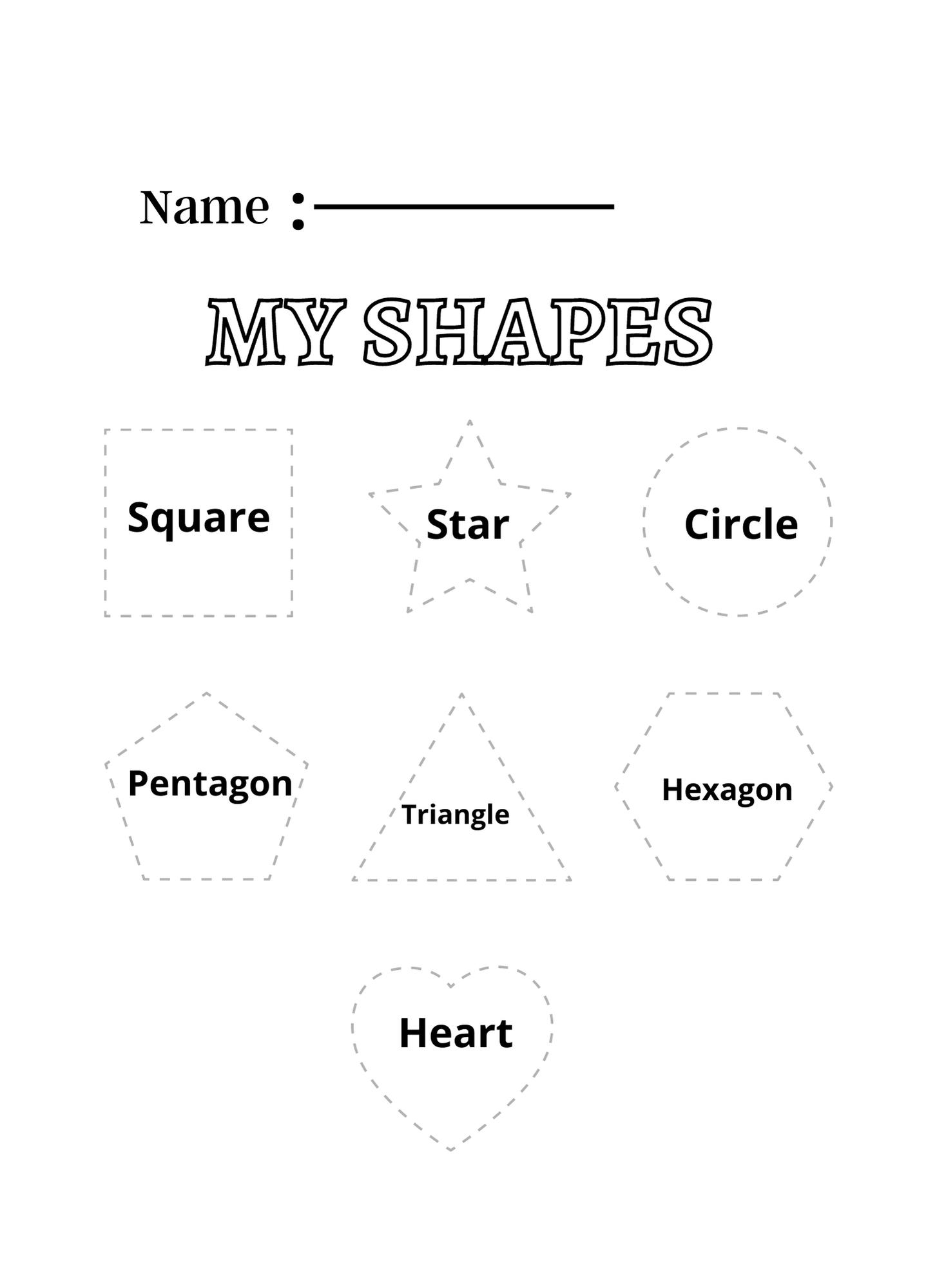 Shape Tracing Tracing Worksheet Worksheets For Kids Printable Worksheet Practice Sheets Shape W