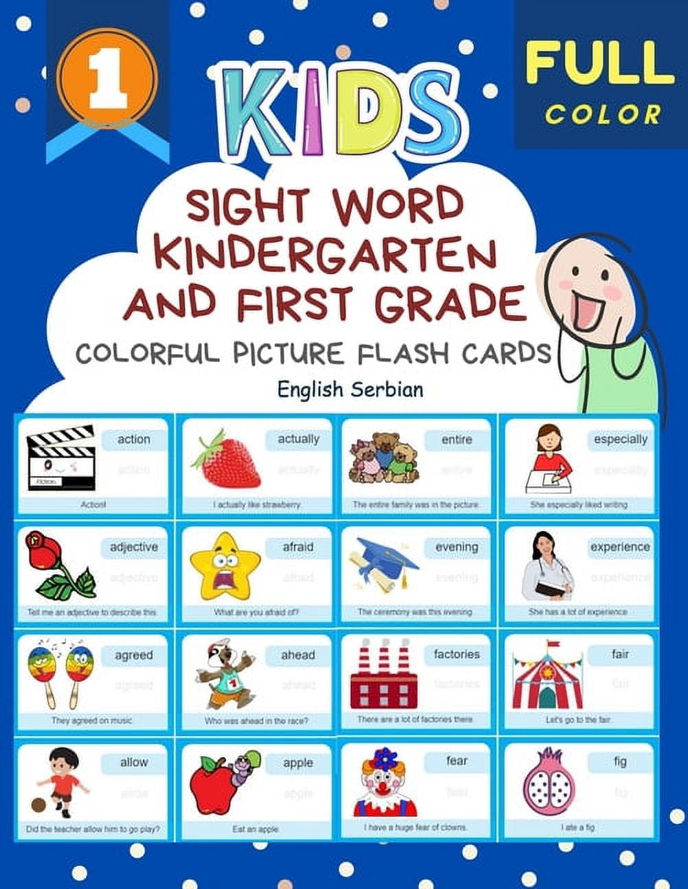 Sight Word Kindergarten And First Grade Colorful Picture Flash Cards English Polish Learning To Read Basic Vocabulary Card Games Improve Reading 