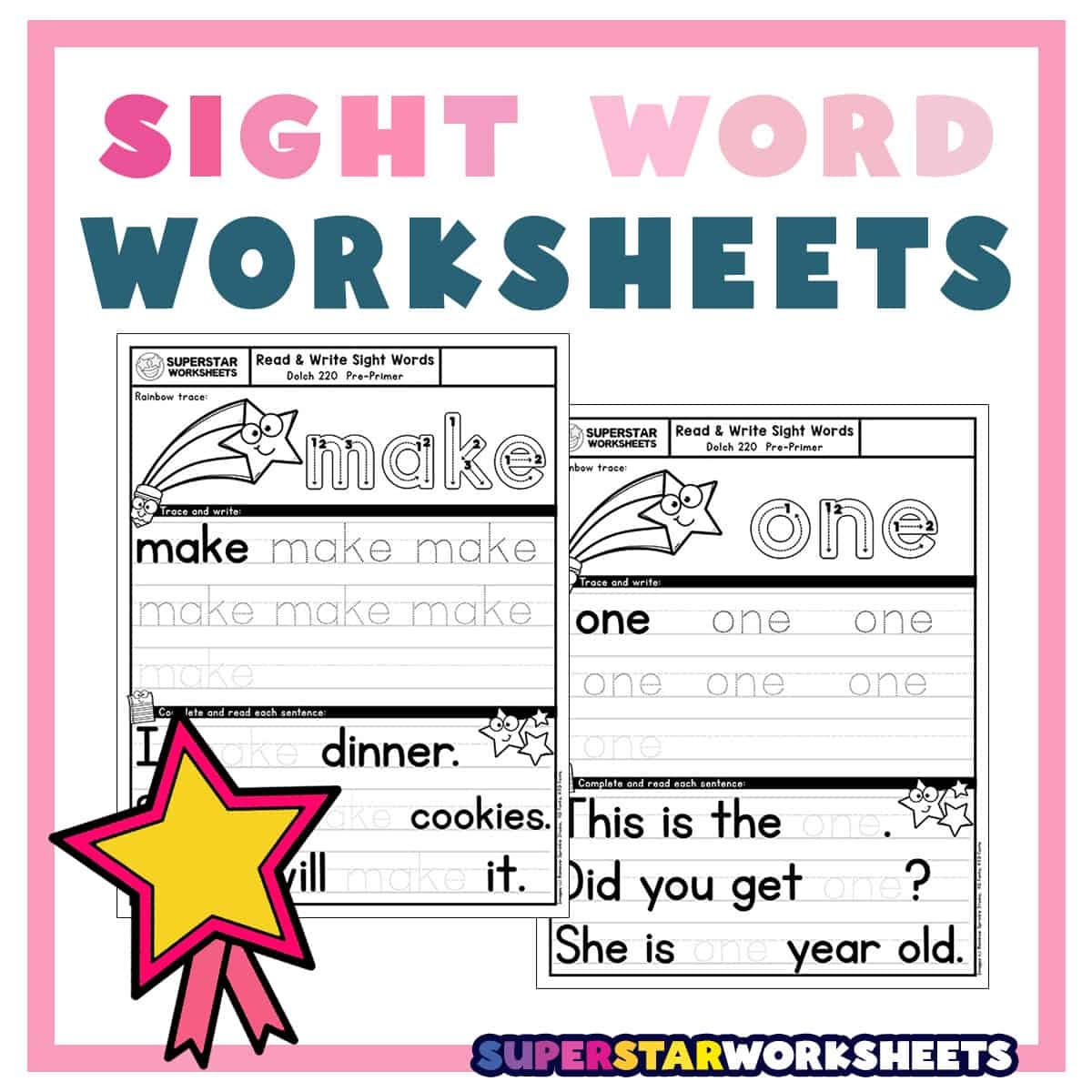 free word tracing worksheets