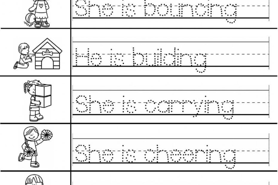 Silly Sentence Tracing Worksheets For Kids Free U0026 Easy Print Worksheets Library