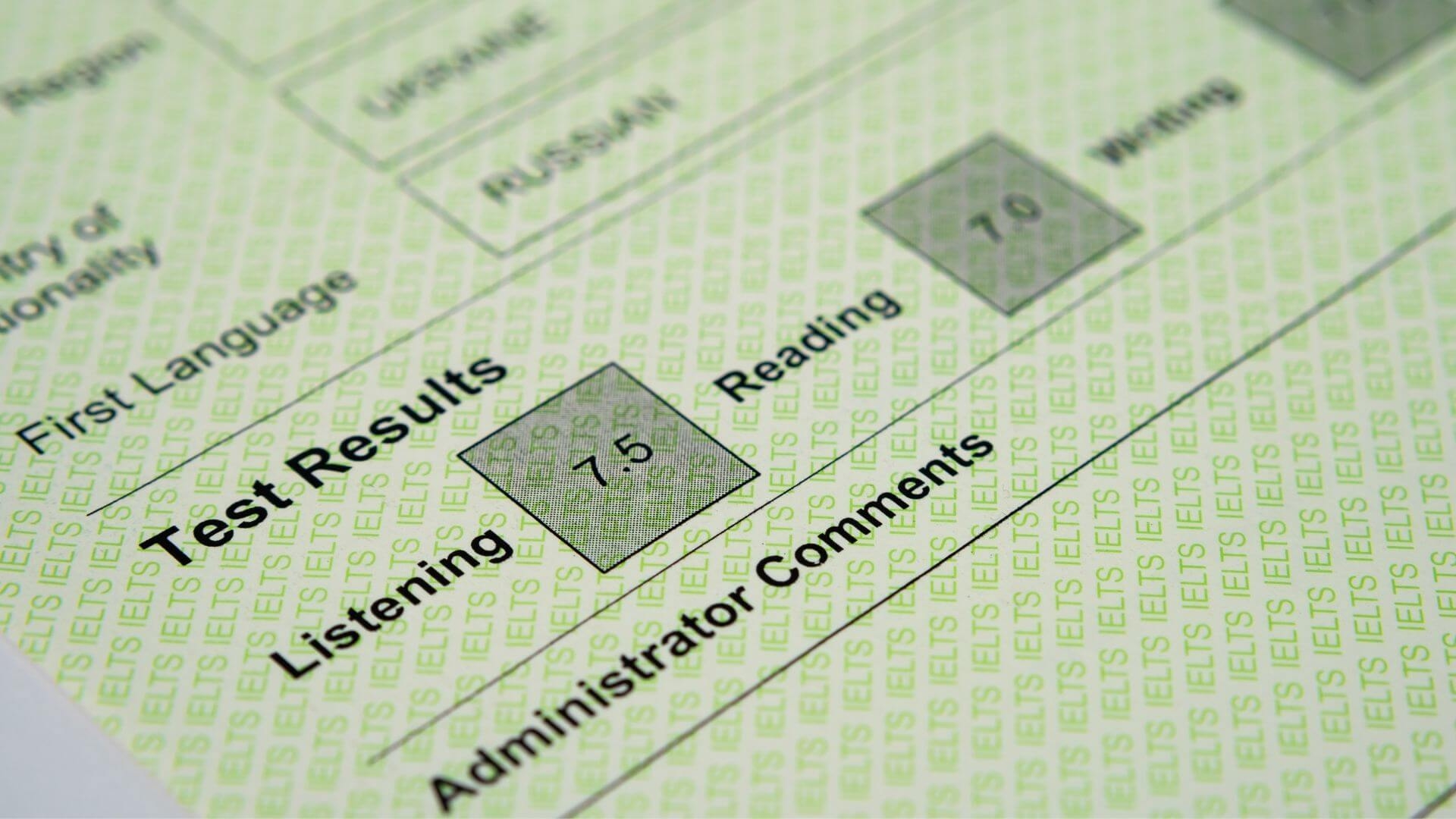 ielts scoring sheet