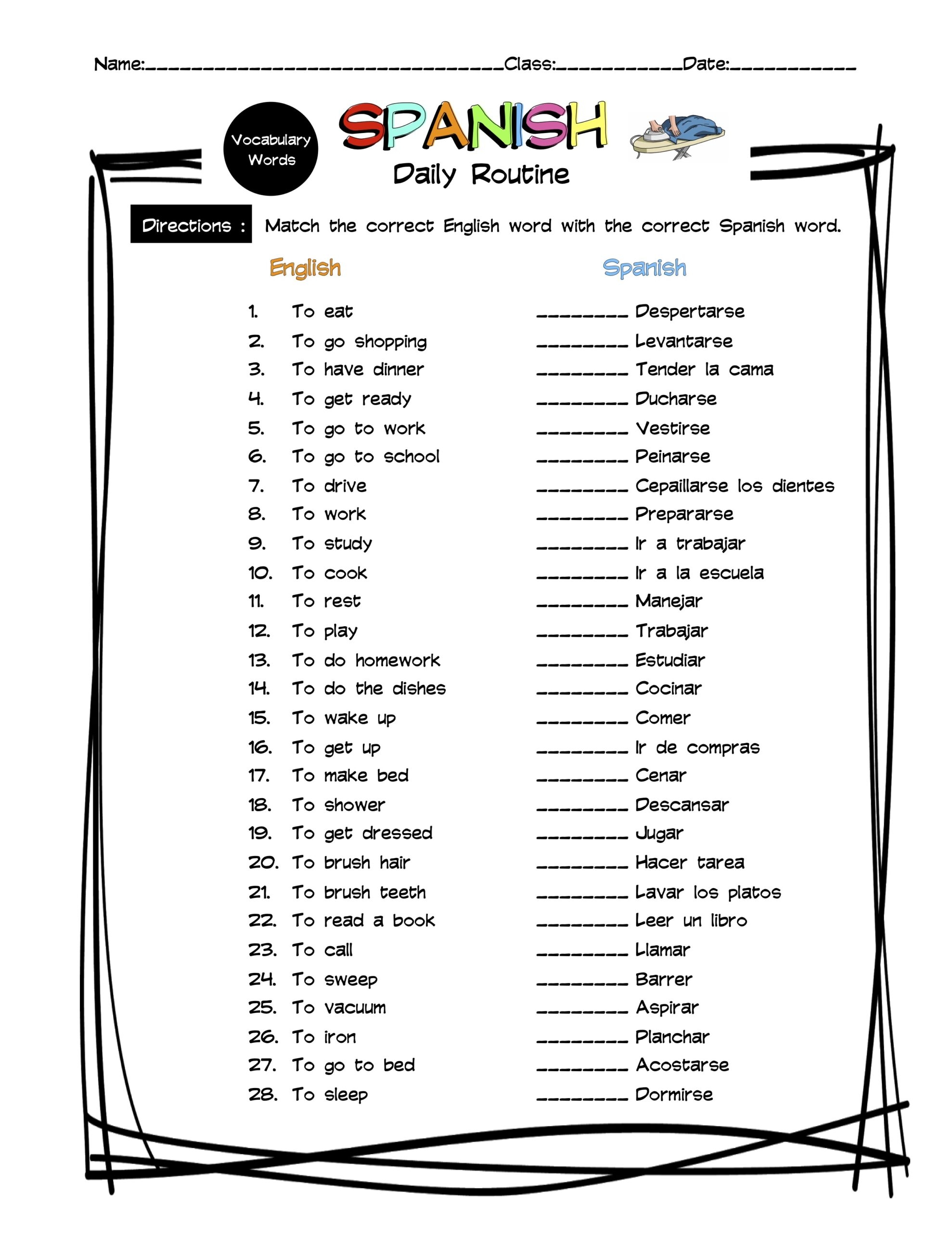daily 10 vocabulary words