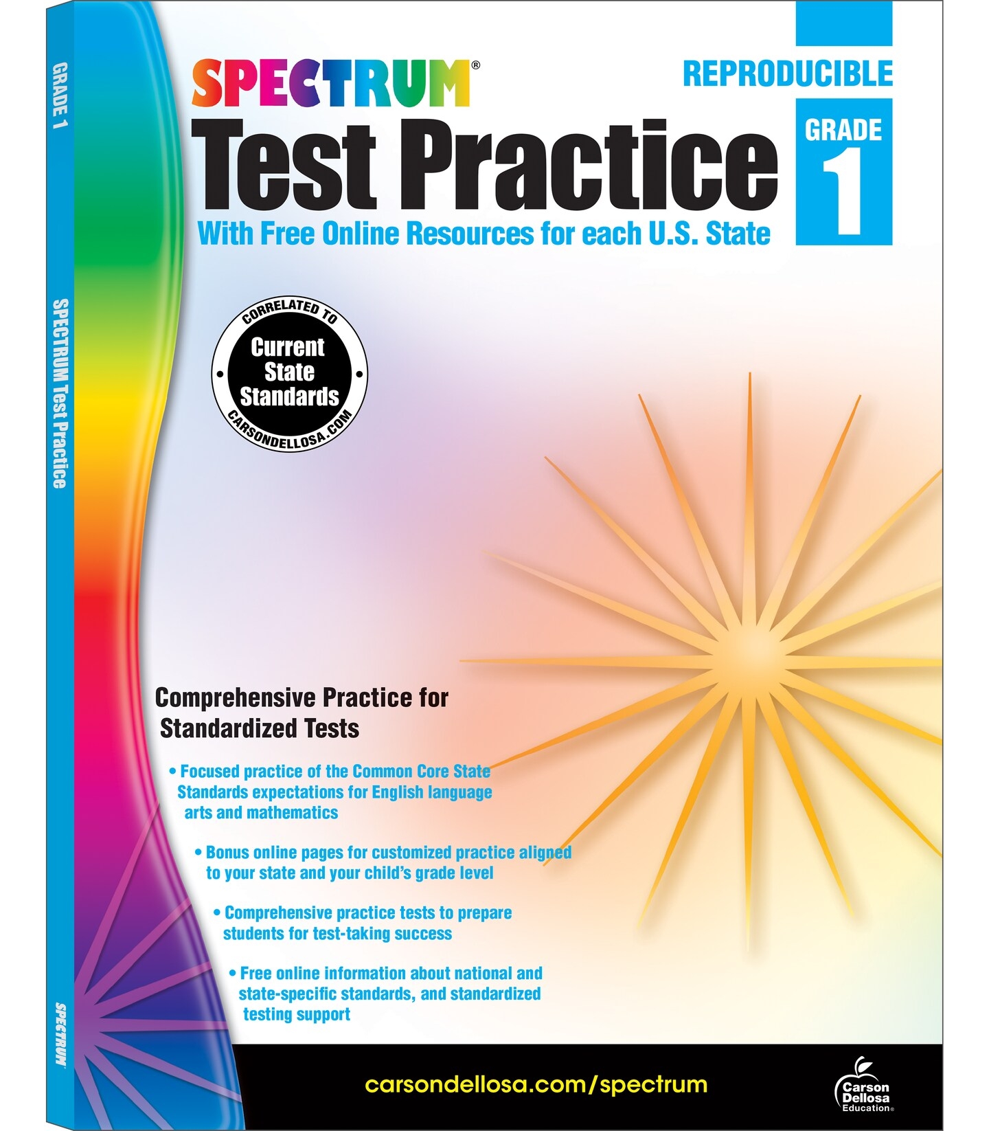 Spectrum Test Practice 1st Grade Workbooks Math Language Arts 