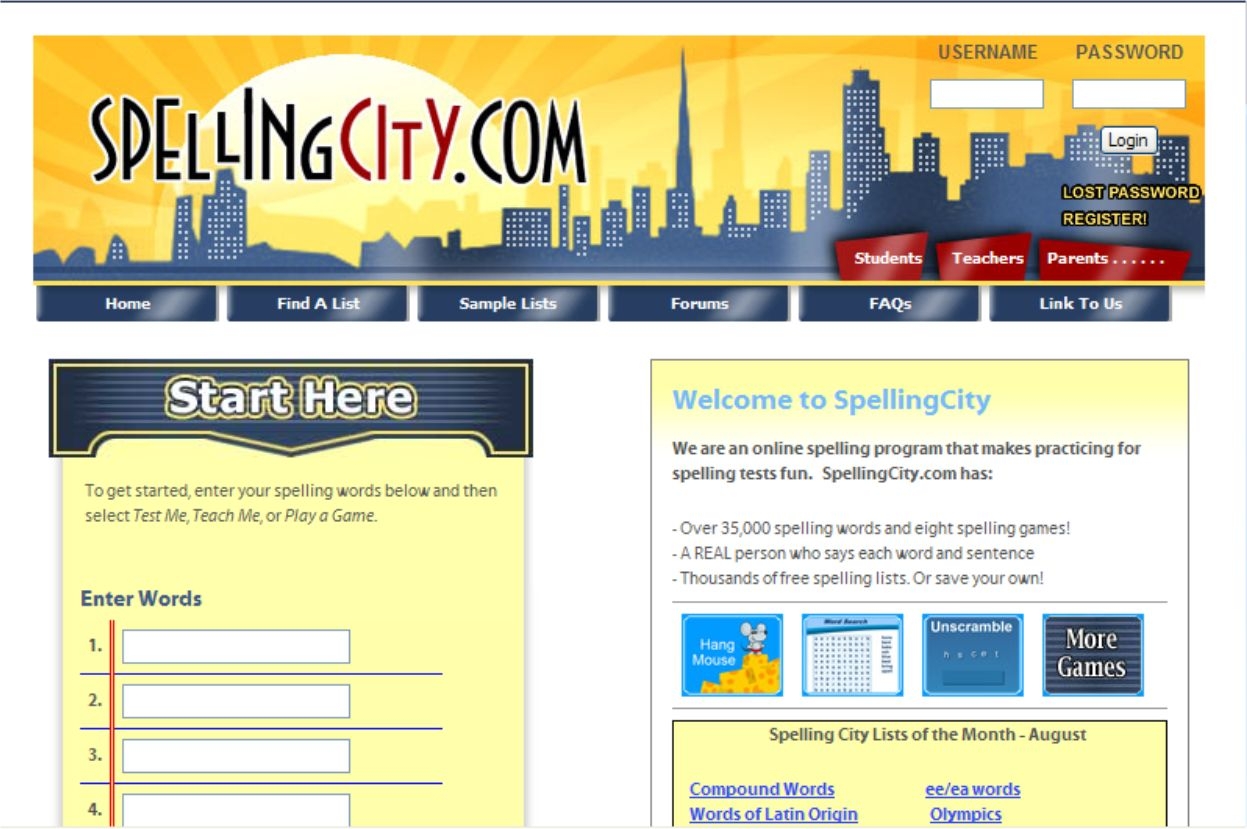 Spelling City Seomra Ranga