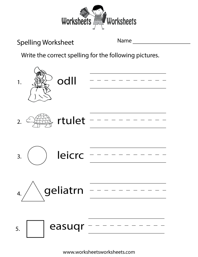 spelling practice worksheets pdf free