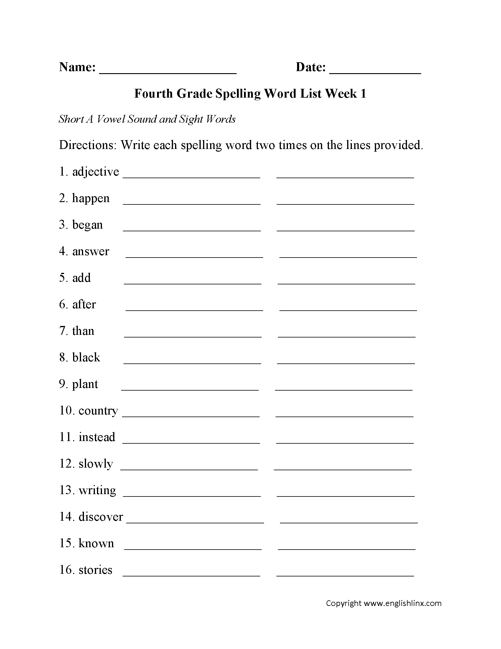 Spelling Practice Worksheets And Tests Worksheets Library