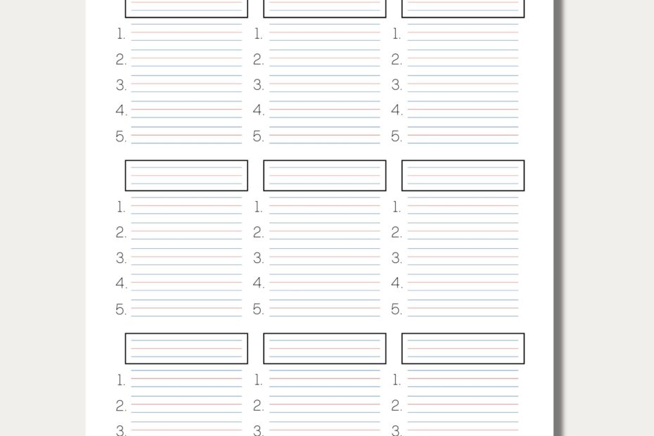 Spelling Word And Writing handwriting Practice Sheet With Guidelines Printable PDF Worksheet 5x And 10x Formats Included Etsy