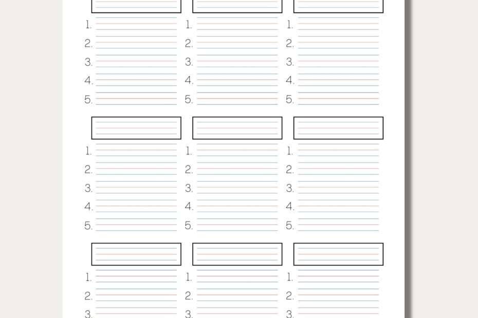 Spelling Word And Writing handwriting Practice Sheet With Guidelines Printable PDF Worksheet 5x And 10x Formats Included Etsy
