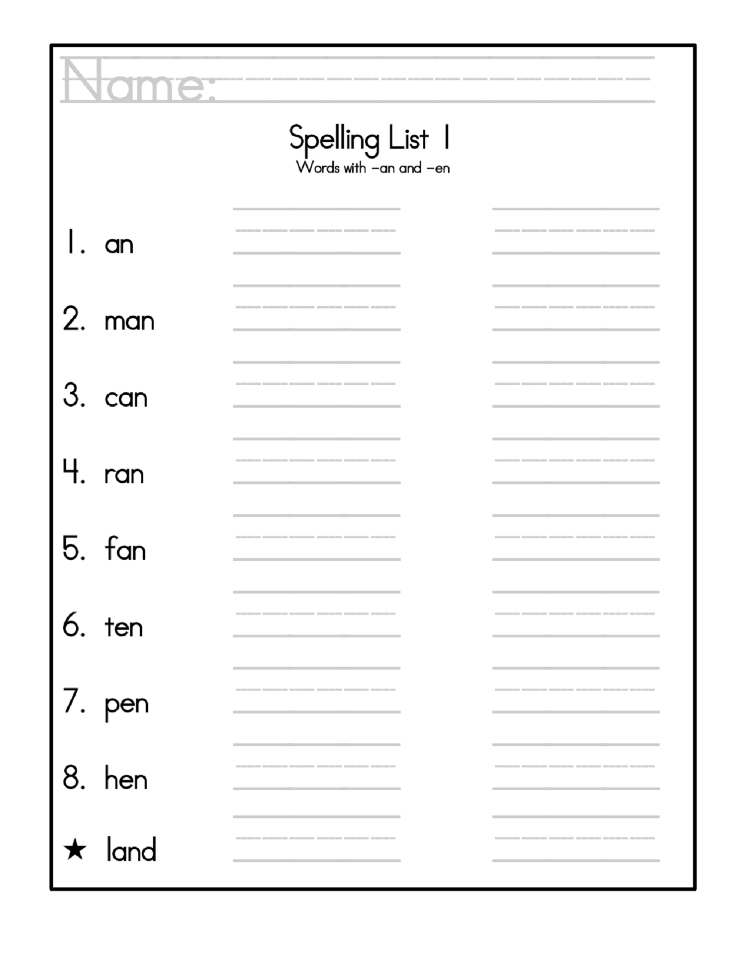 Spelling Worksheet Generator Practice Your Words With Engaging Worksheets