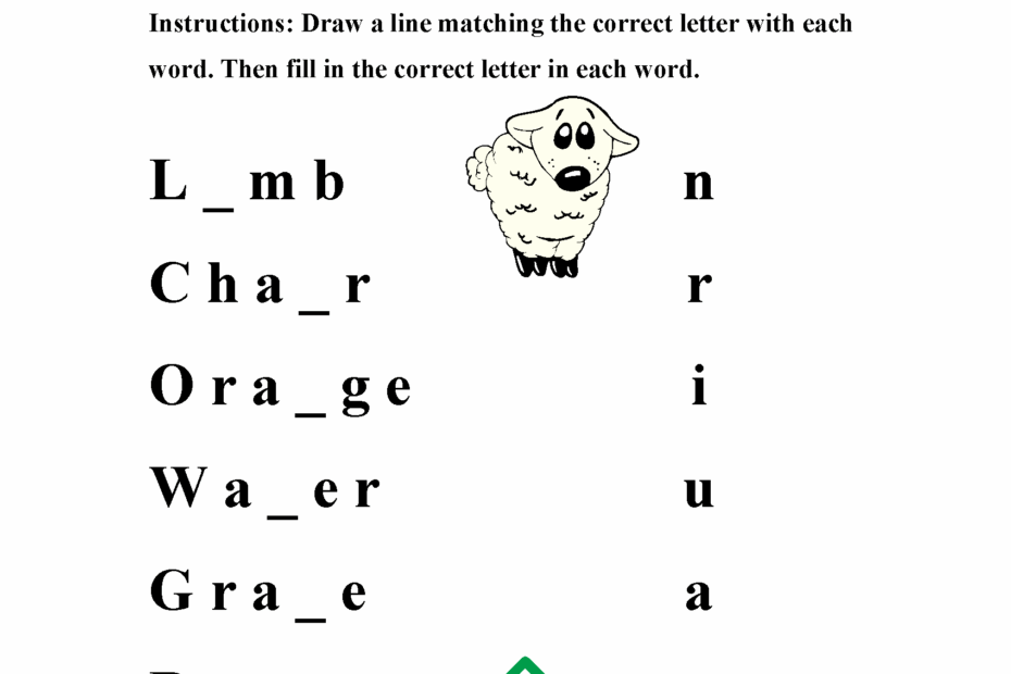 Spelling Worksheets Fill in The Letter Spelling Worksheets