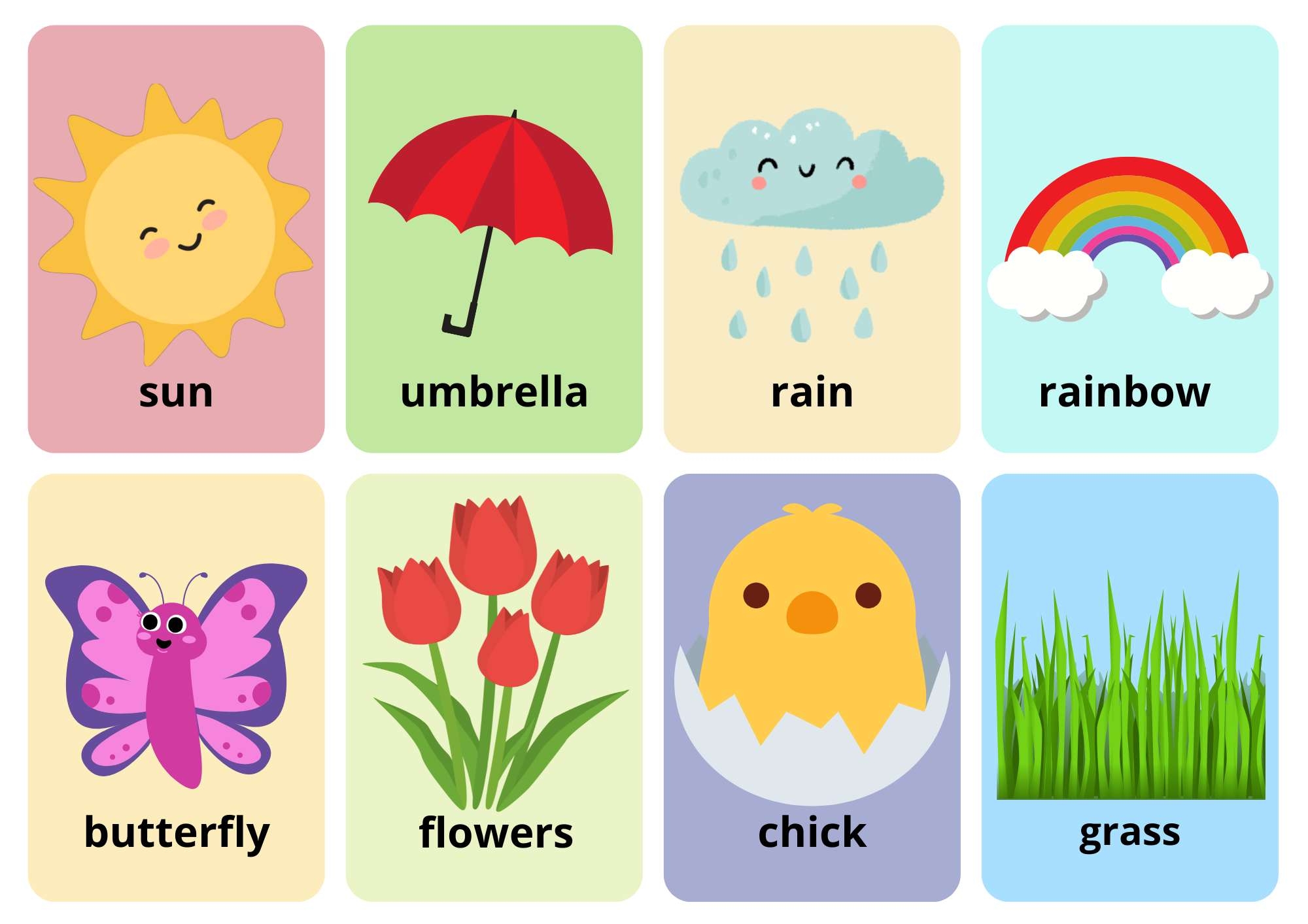 Spring Season Flashcards Use Online Or PDF Download Ezpzlearn