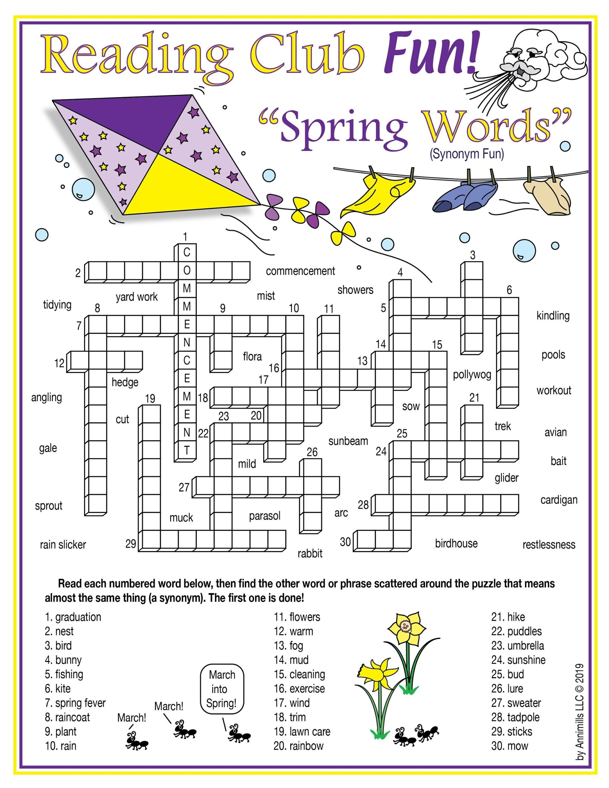 printable vocabulary crossword puzzles