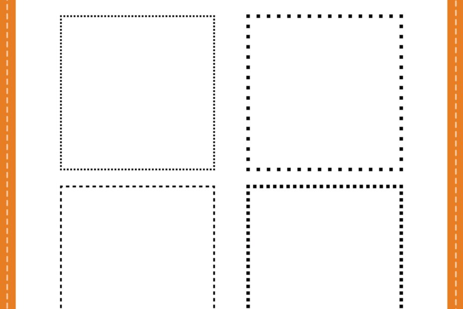 Square Tracing Free Printable Shapes PDF Worksheet For Kids