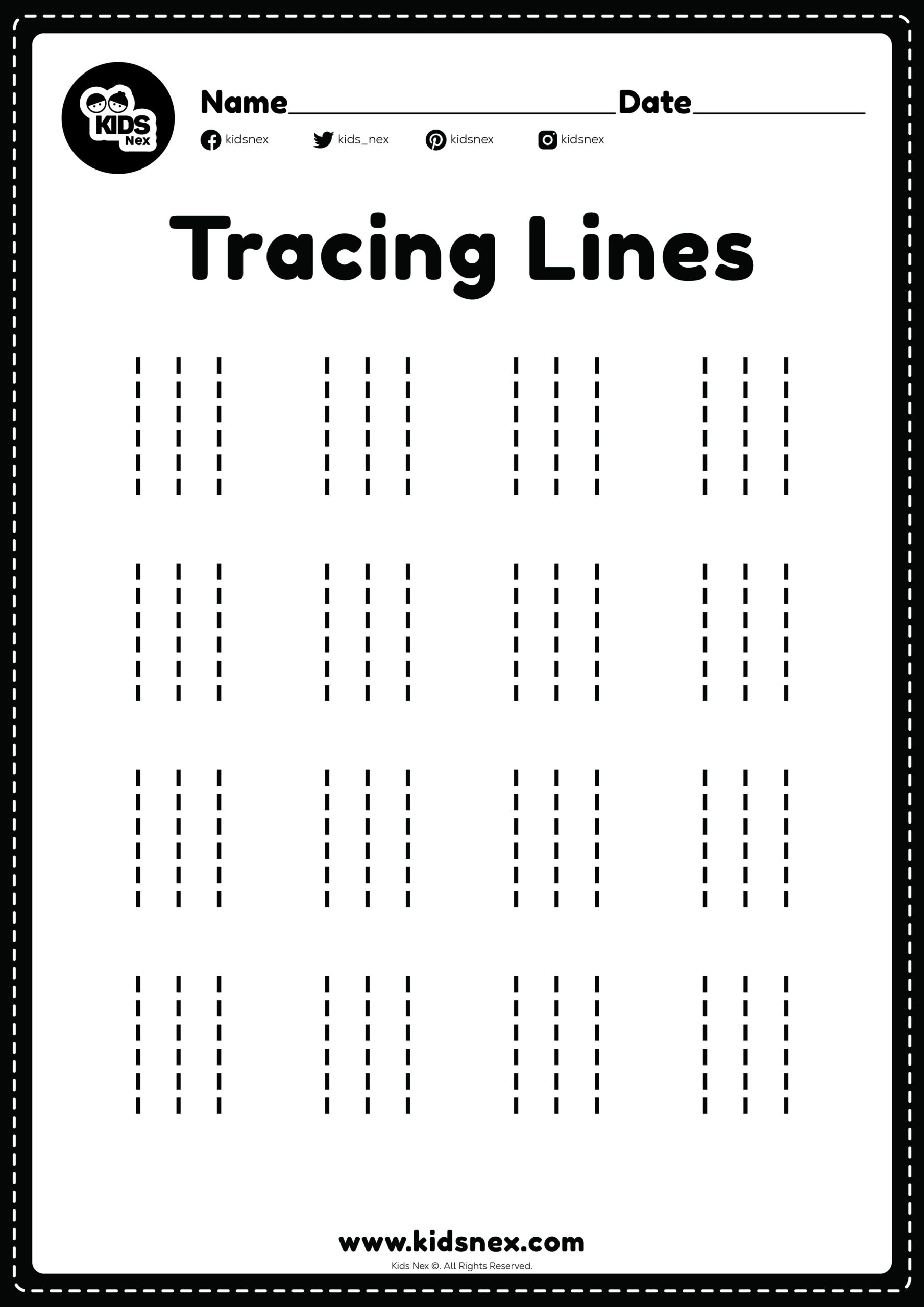 tracing lines free printable