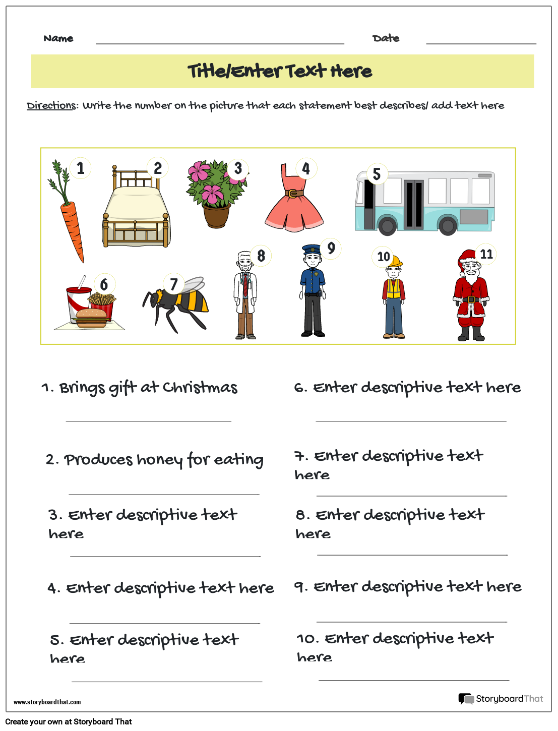 free editable vocabulary worksheets