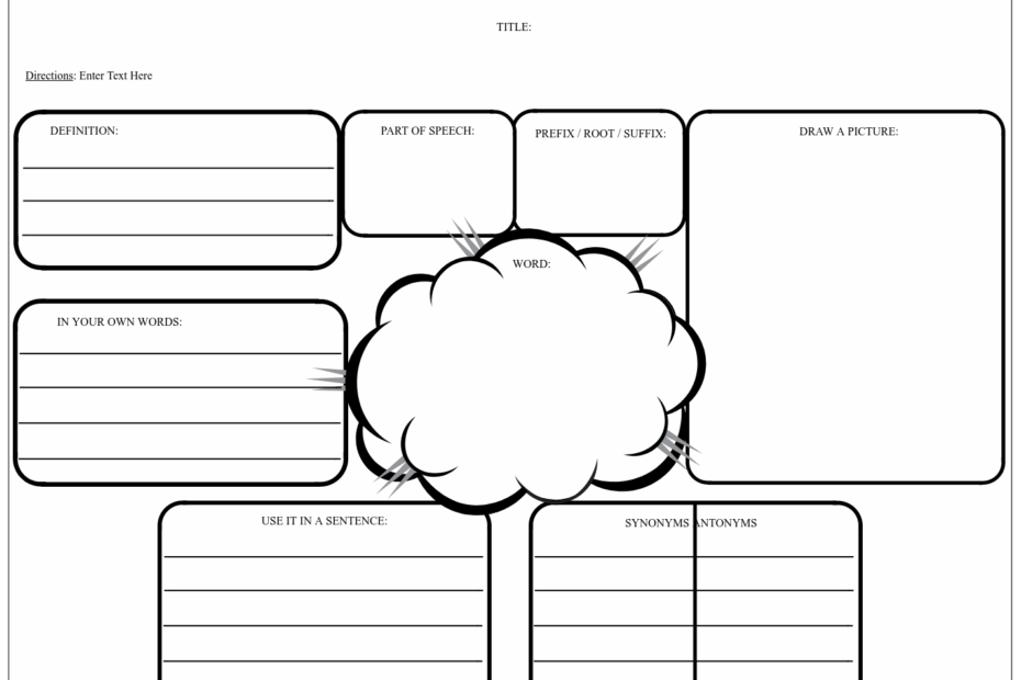 Storyboard That Free Vocabulary Worksheet Templates