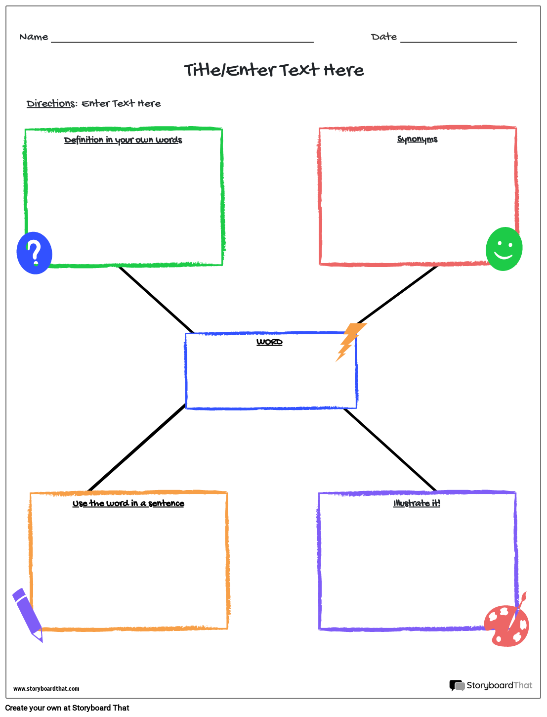 vocabulary words and definitions worksheets