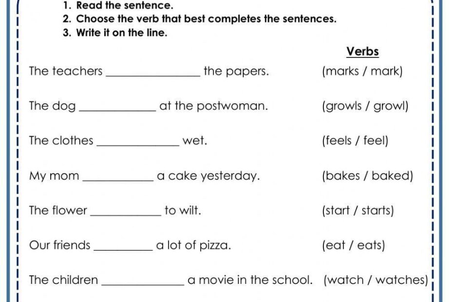 Subject Verb Agreement Live Worksheets Worksheets Library
