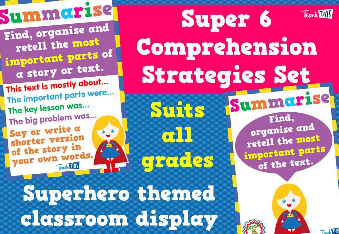 Super 6 Comprehension Strategies Teacher Resources And 