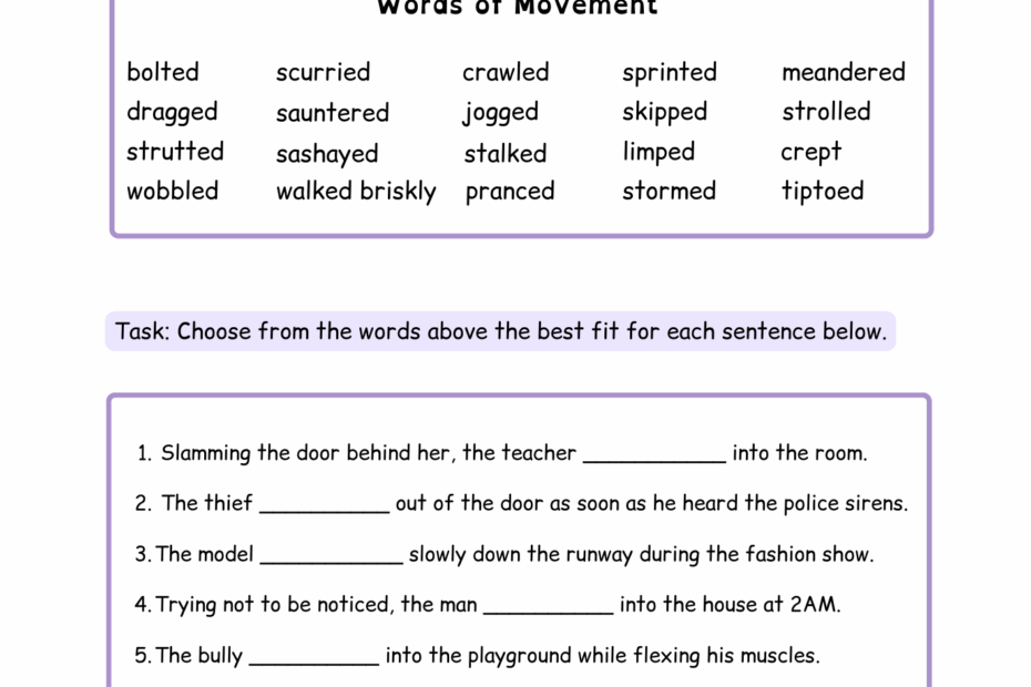 Synonym Fill In The Blanks Worksheet For Grade 5 Kidpid