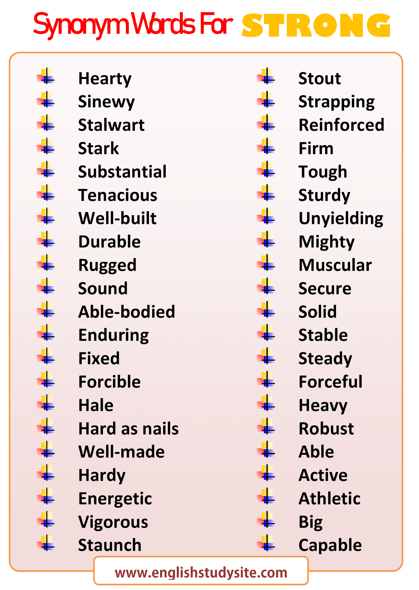 Synonym Words For STRONG