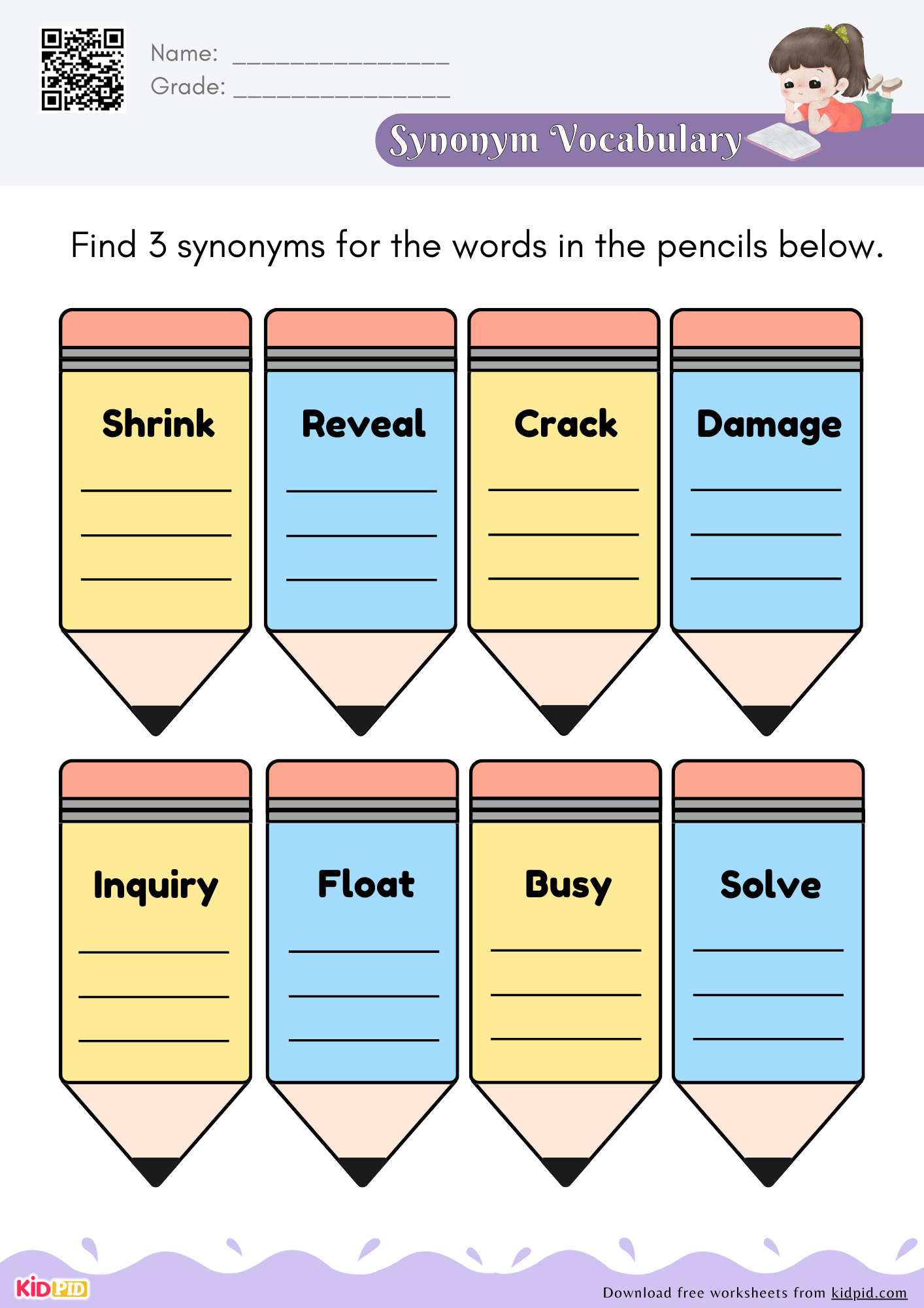 Synonyms U0026 Antonyms Worksheets For Kindergarten To Grade 5 Kidpid
