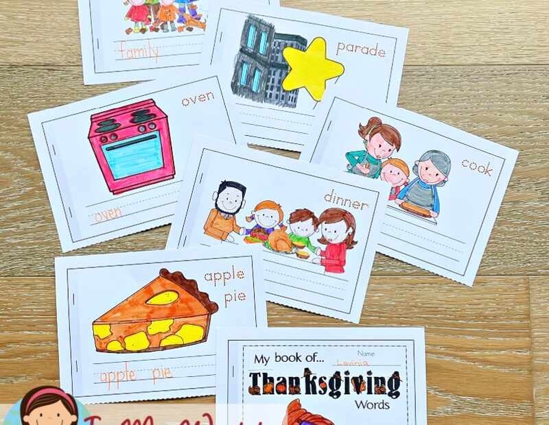 Thanksgiving Vocabulary Booklet In My World
