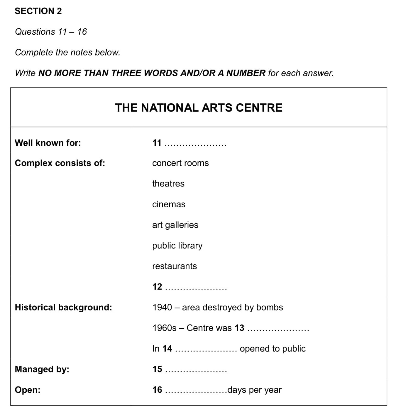 ielts test examples