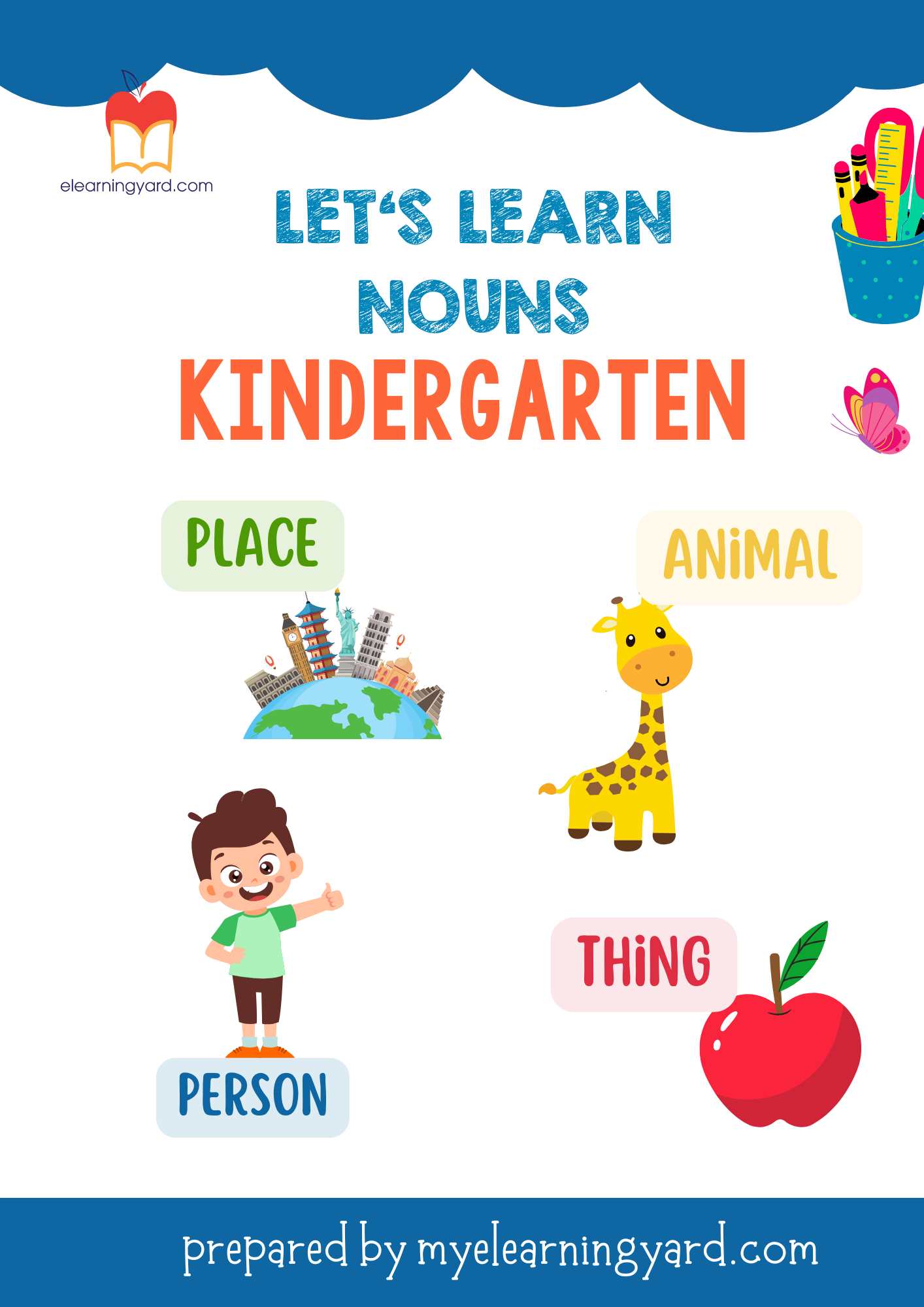 The Kindergarten Noun Worksheet MyLearningYard