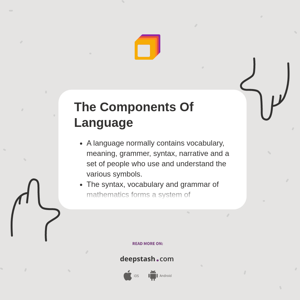 The Nouns And Verbs Of Mathematics Deepstash