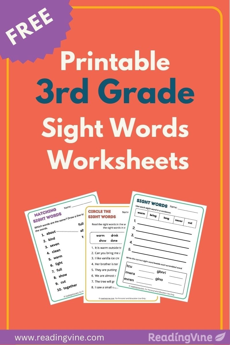 worksheets for third graders spelling