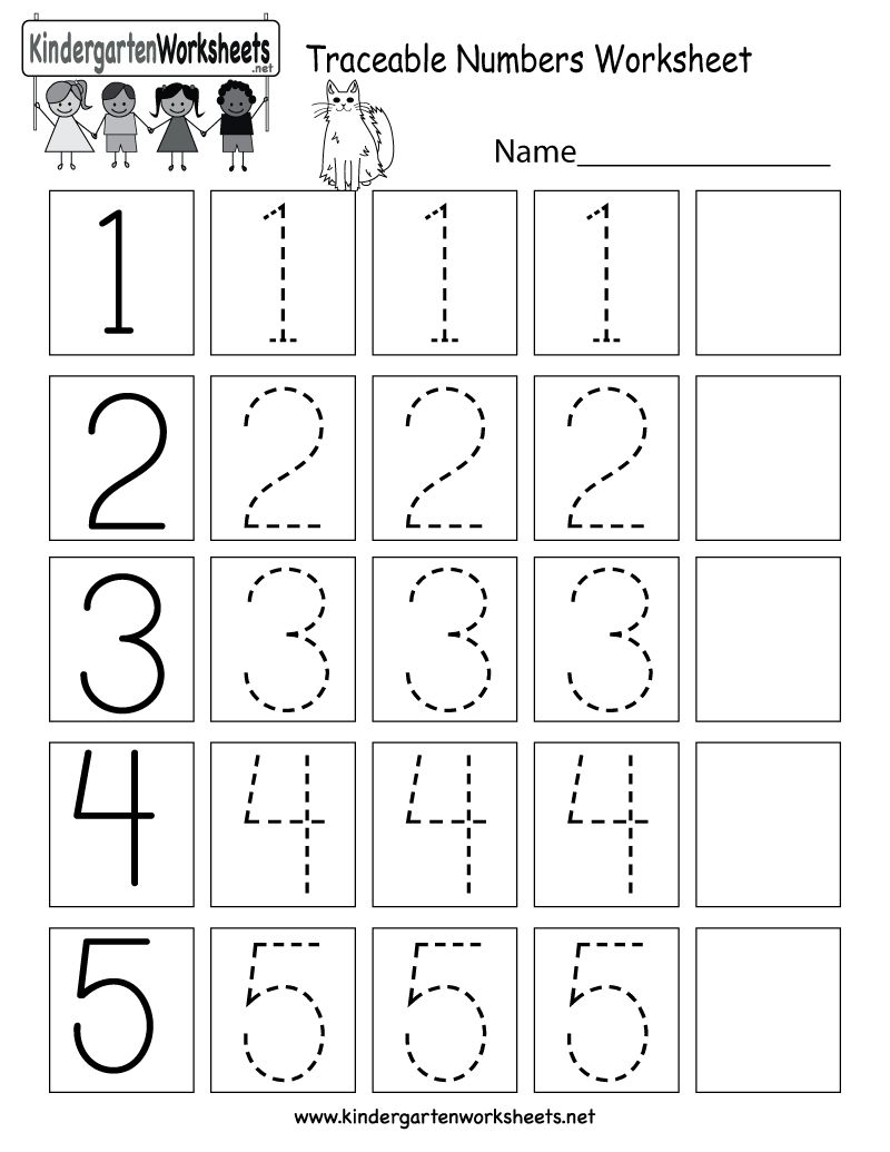 Traceable Numbers Worksheet