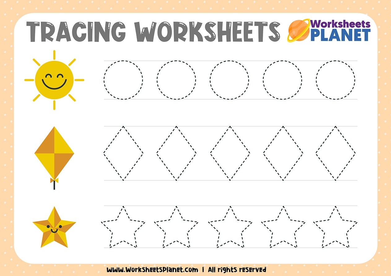 line tracing worksheet pdf