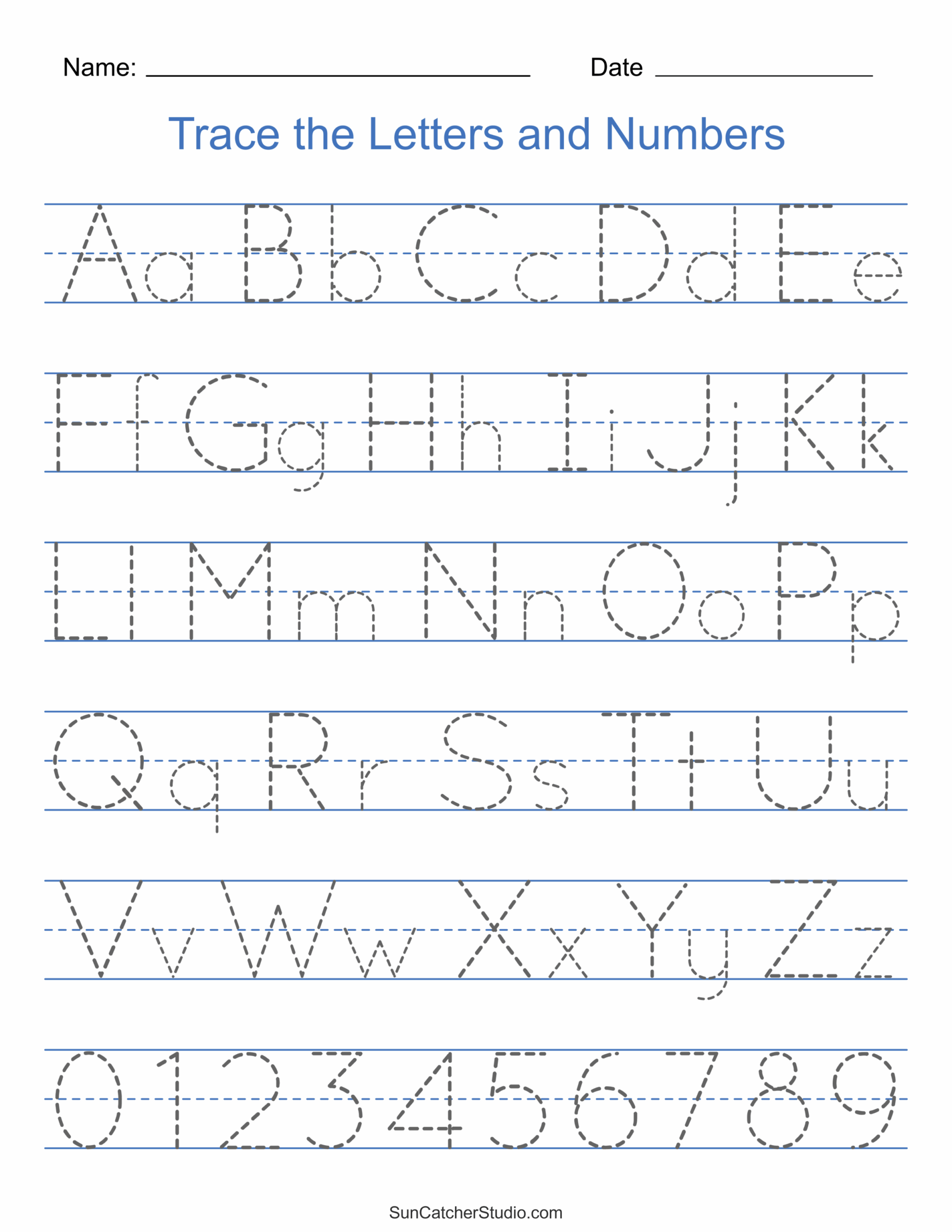 Tracing Alphabet Letters Printable Handwriting Worksheets DIY Worksheets Library
