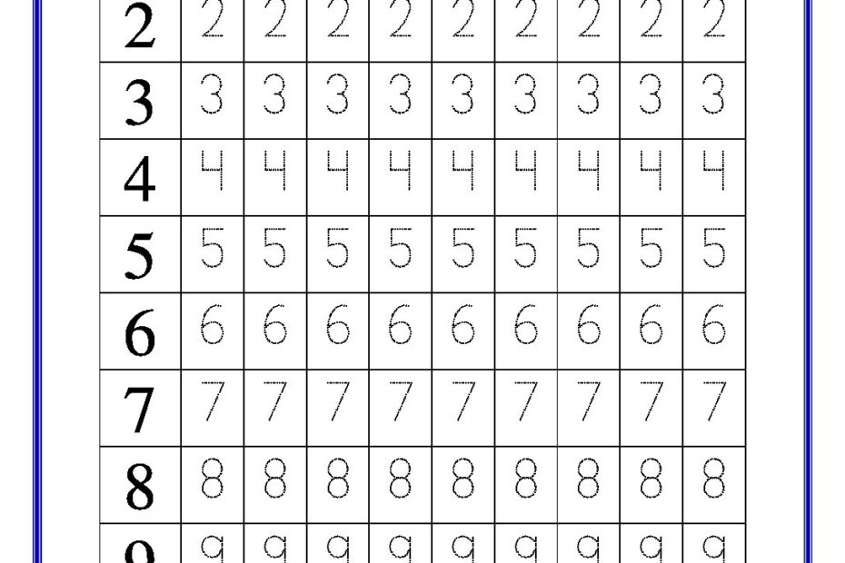Tracing Number 1 To 20 Printable Star Worksheets