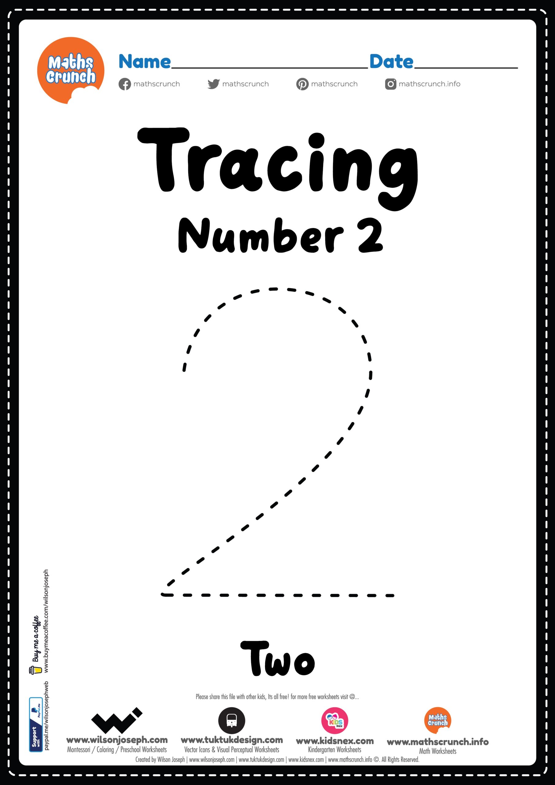 free printable trace numbers worksheet