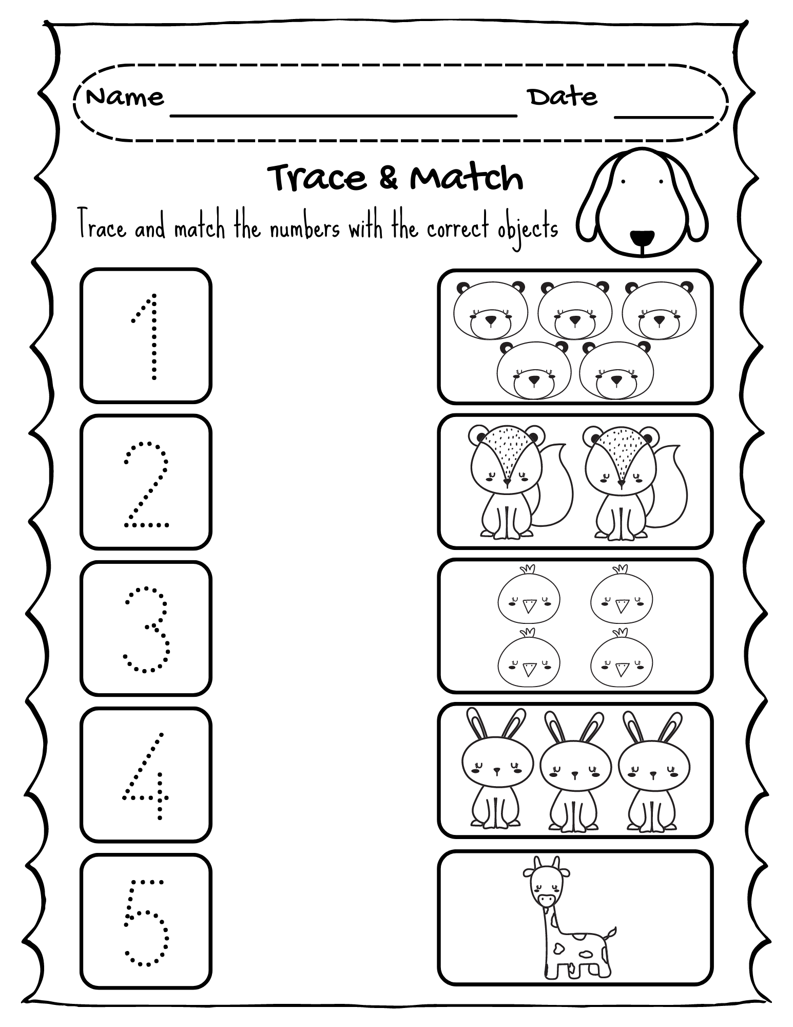 number tracing worksheet