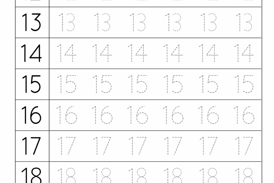 Tracing Numbers Free Printable Practice PDF Worksheets Free Printables Monograms Design Tools Patterns U0026 DIY Projects