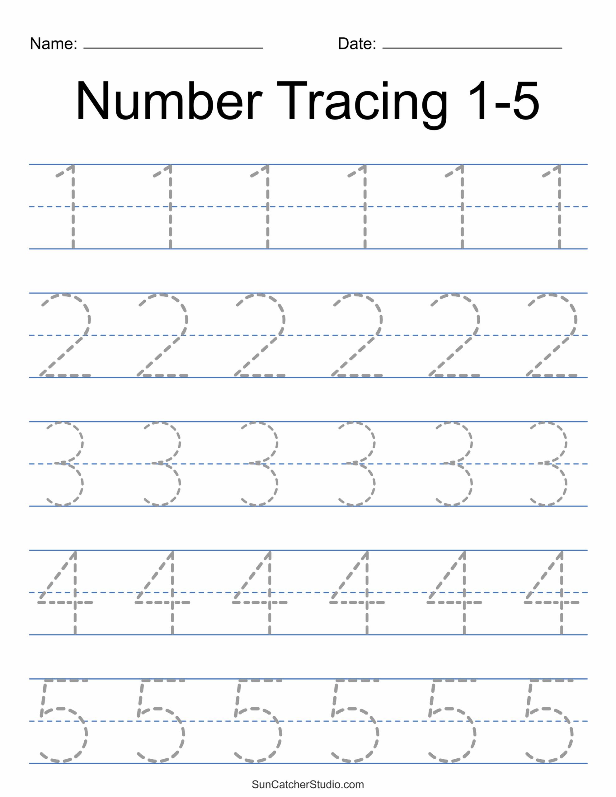 Tracing Numbers Free Printable Practice PDF Worksheets Free Printables Monograms Design Tools Patterns U0026 DIY Projects