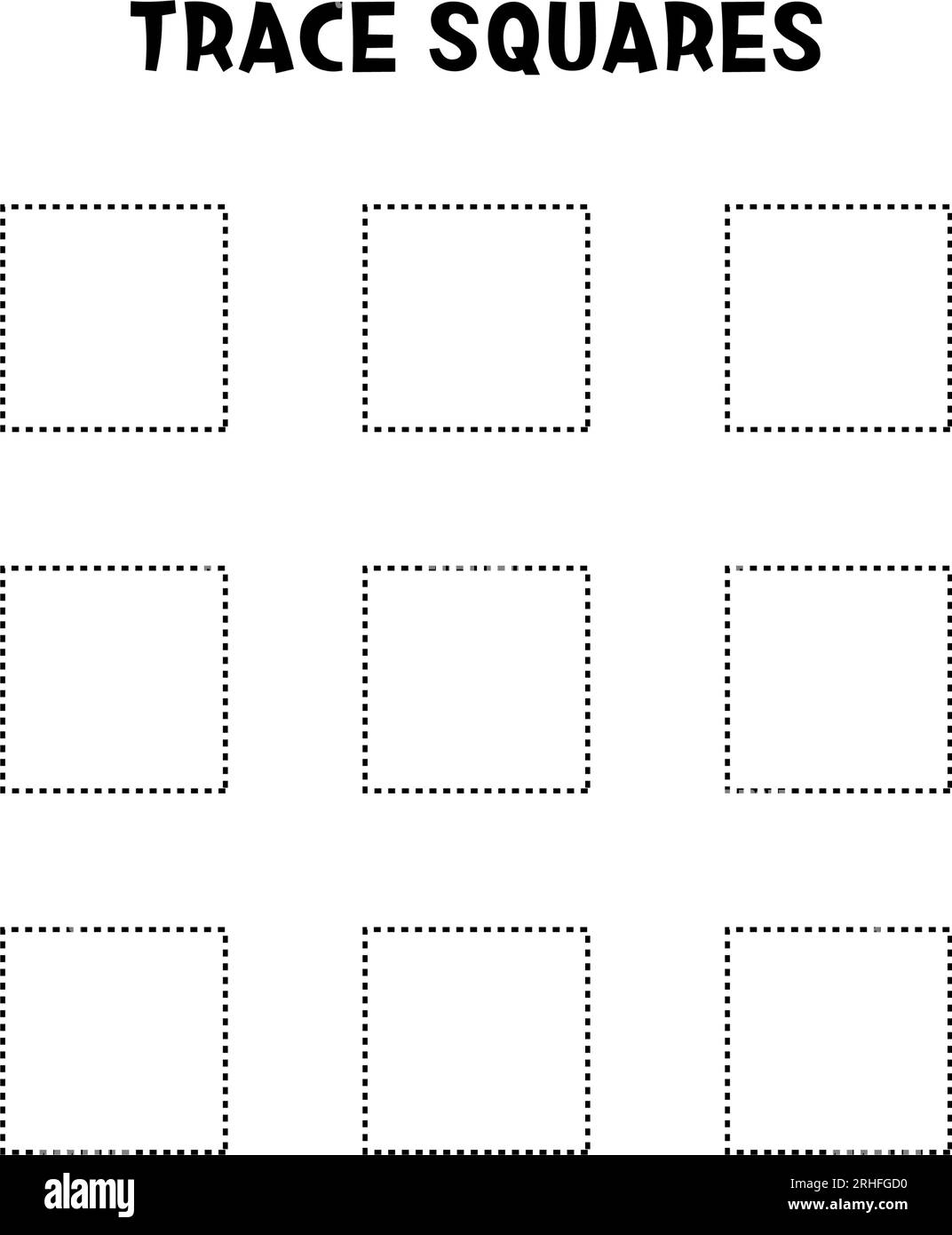 free printable square tracing worksheet