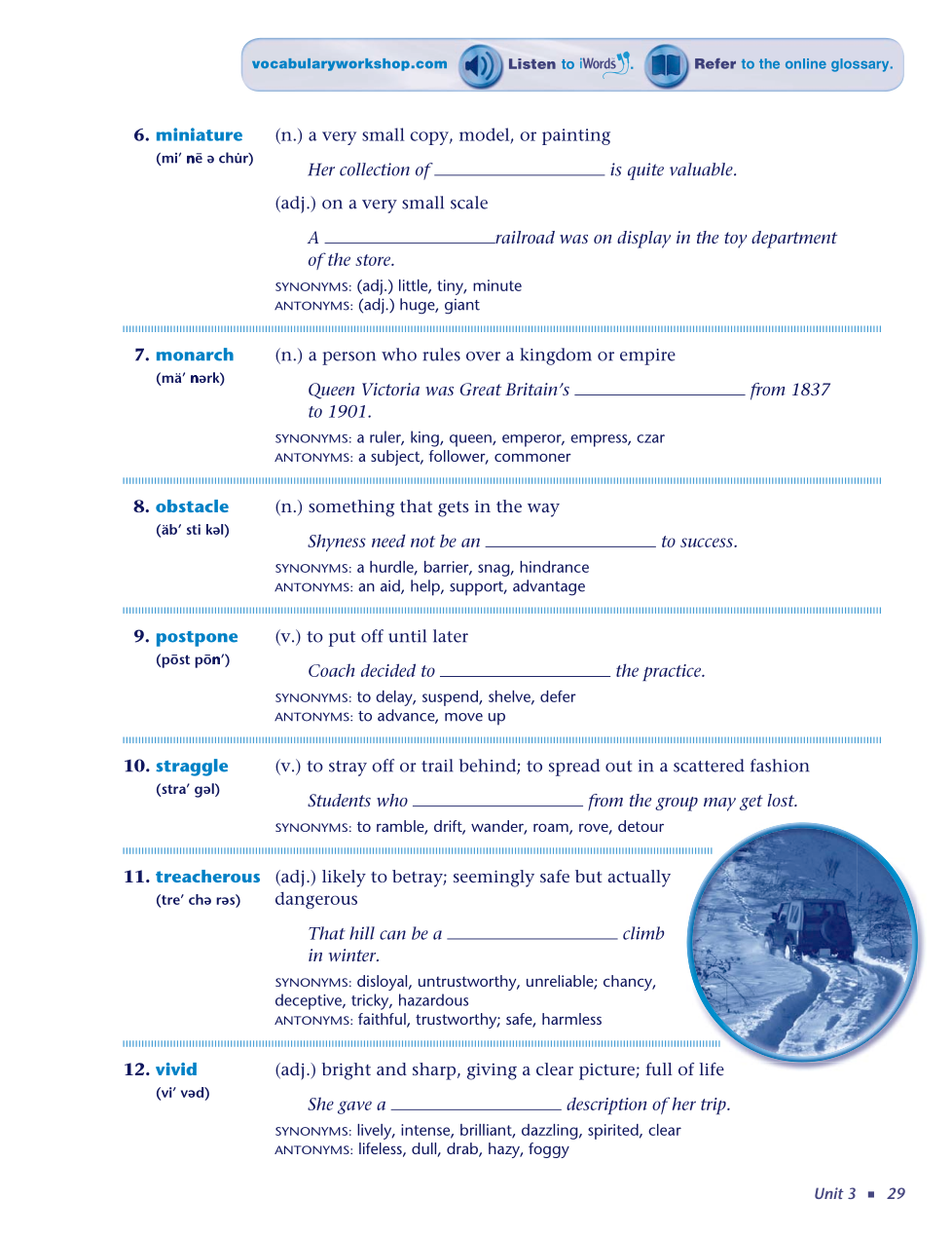 Unit 3 Vocabulary Workshop Worksheets Susan Seamann Library 