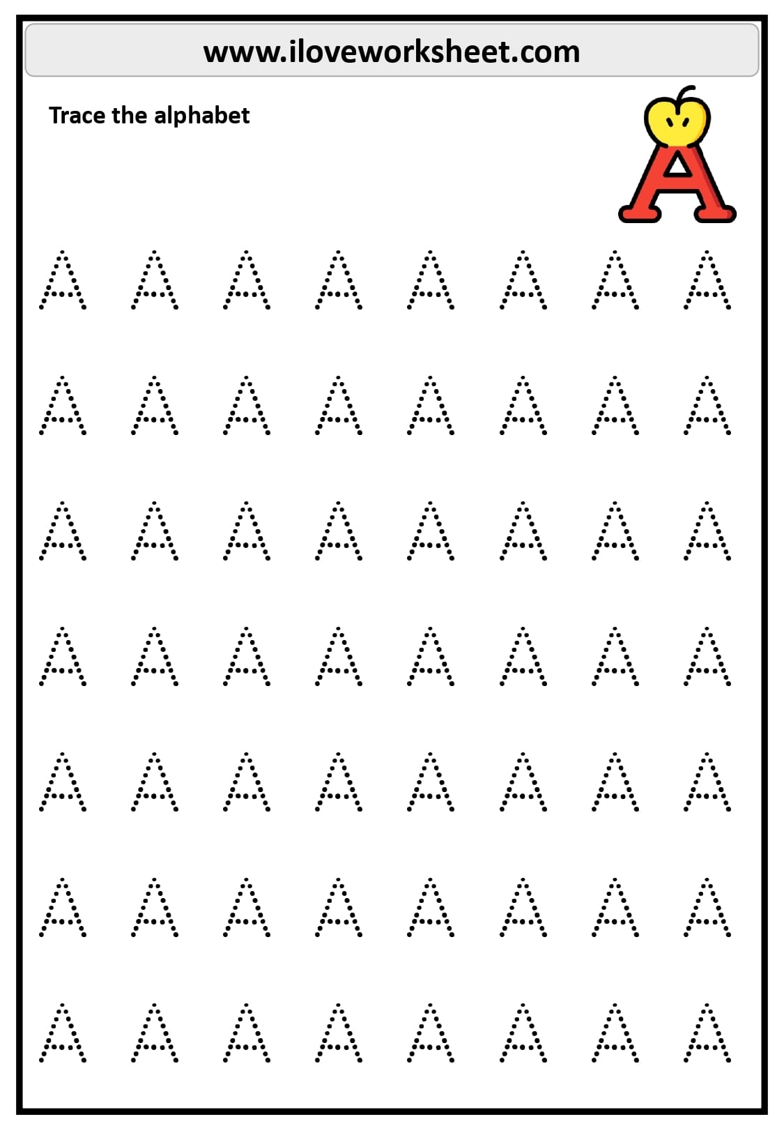 tracing letters printable free pdf