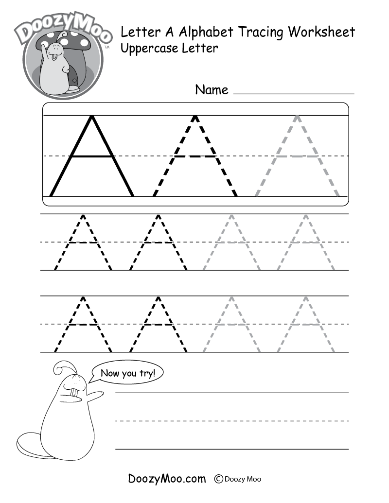 free printable letter tracing sheet