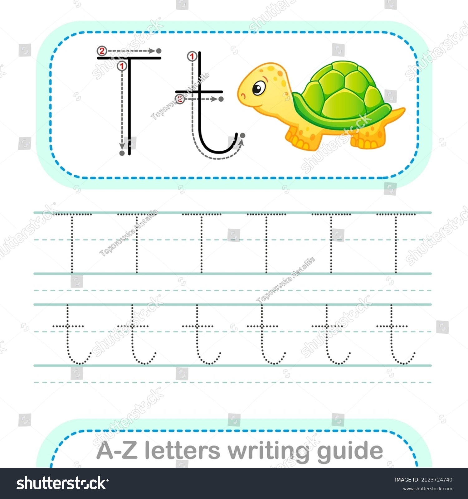 tracing letters with guide