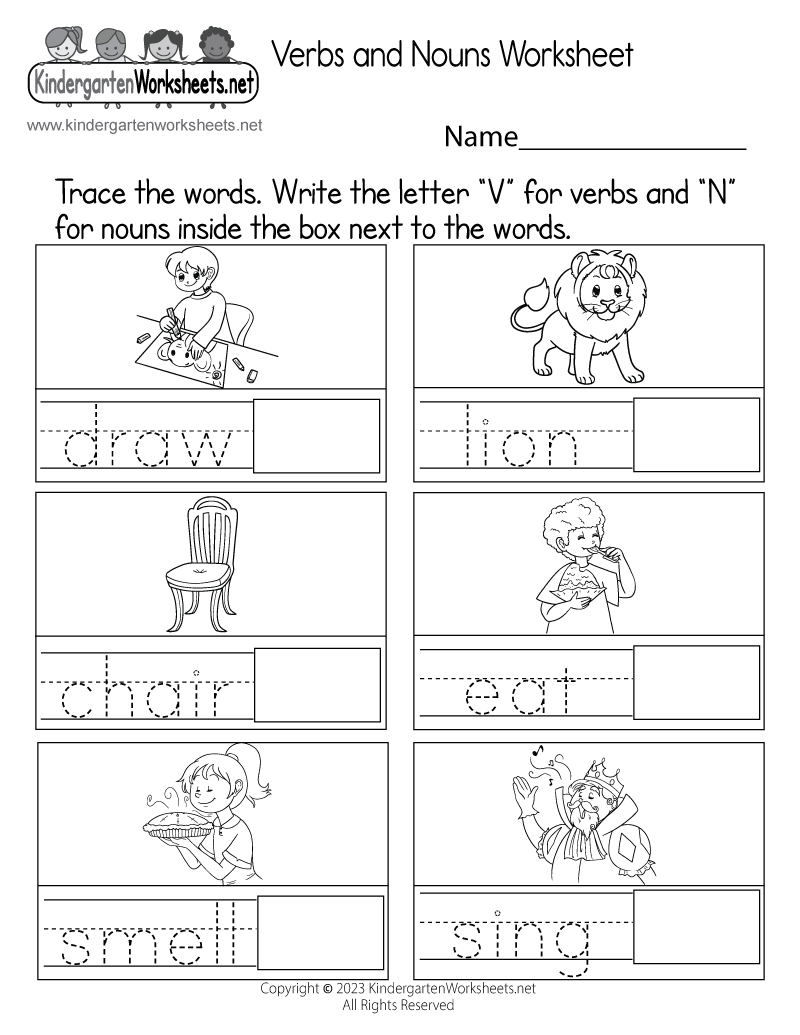 free printable nouns exercises