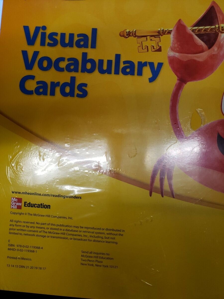 Visual Vocabulary Cards Wonders McGrww Hill Grade K 9780021193684