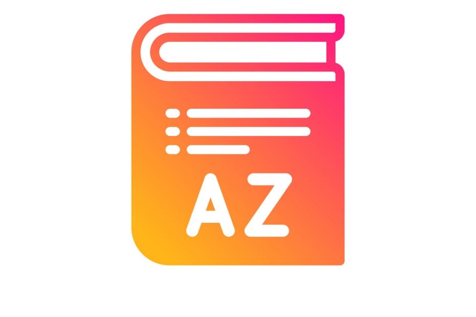 Vocabulary Book Icon Royalty Free Vector Image