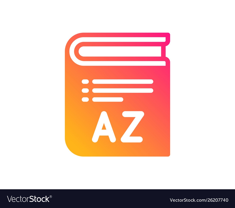 Vocabulary Book Icon Royalty Free Vector Image