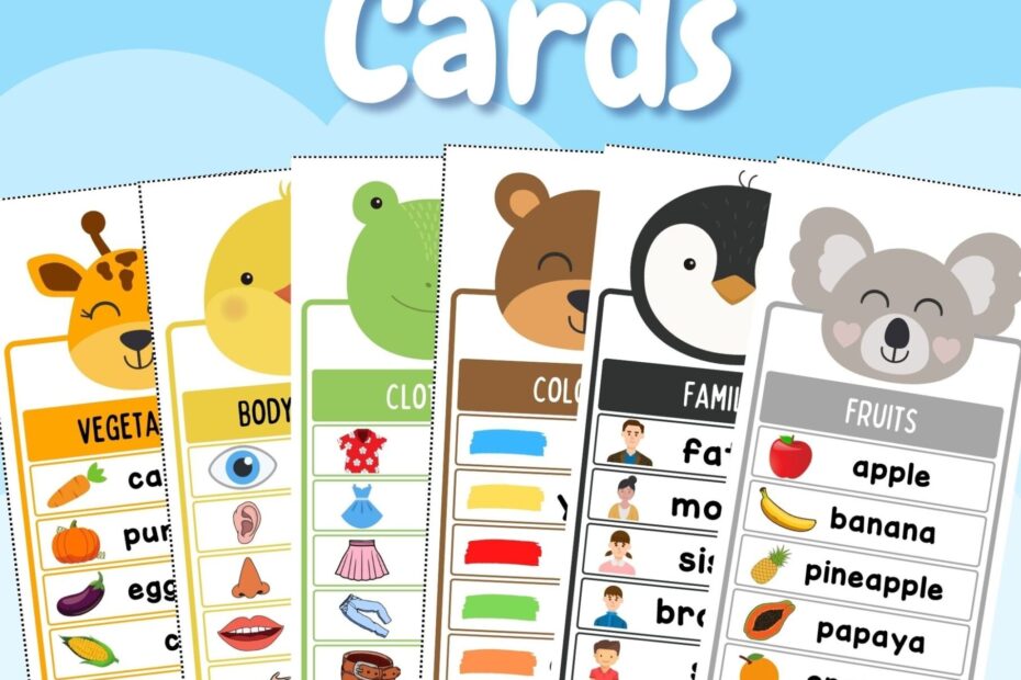 Vocabulary Cards English Created Resources